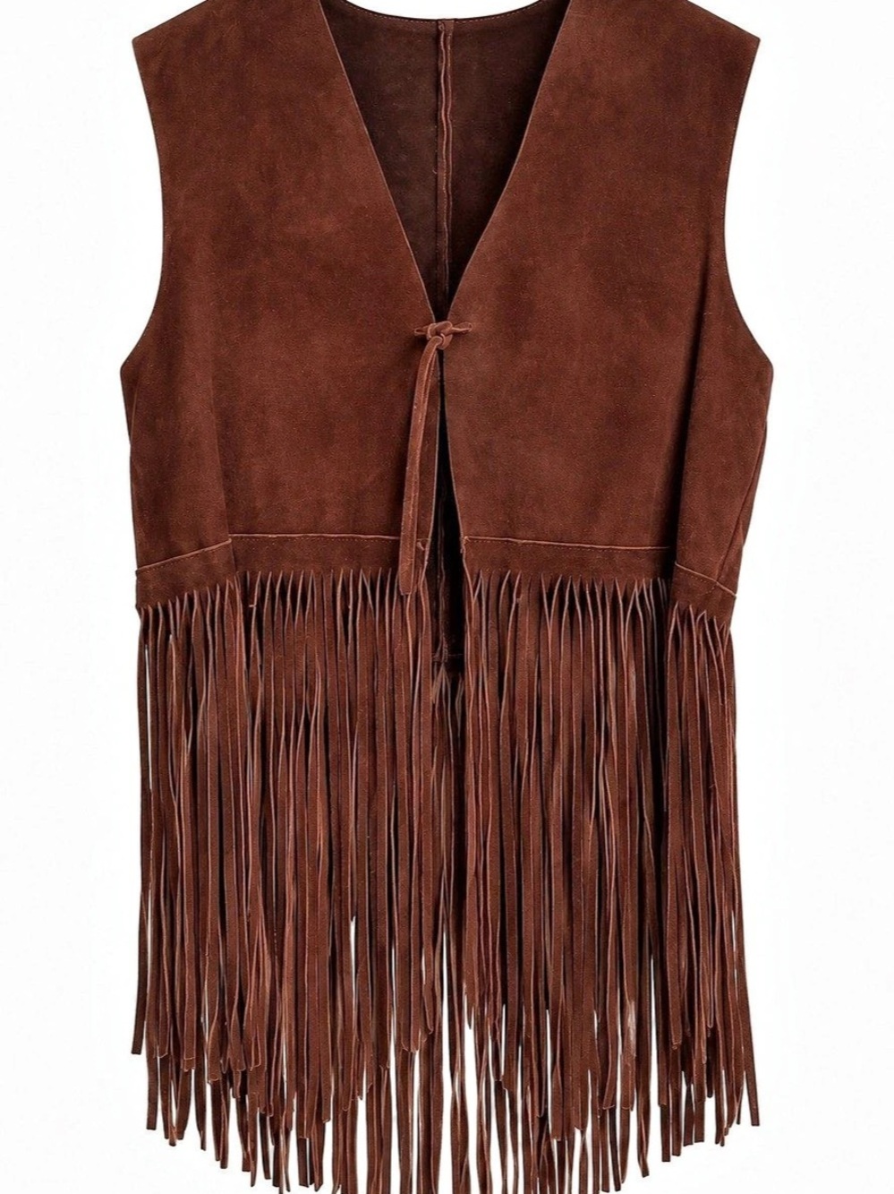 Brown Fringe Vest